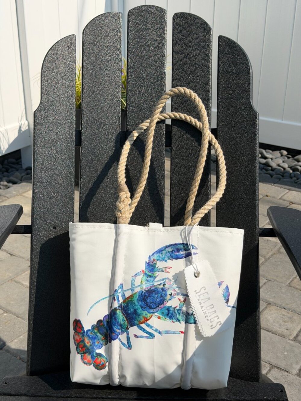 NWT Maine Seabags Multicolor Watercolor Lobster Handbag Tote- BESTSELLER
